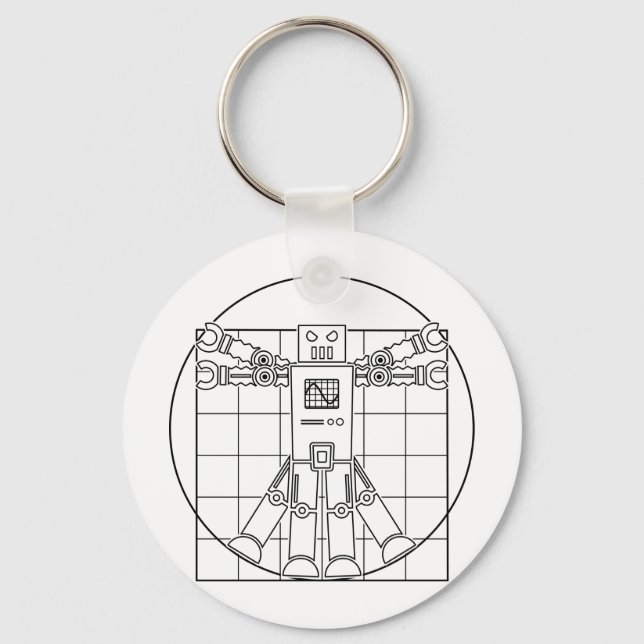 Da Vinci Vitruvian Robot Schlüsselanhänger (Vorderseite)
