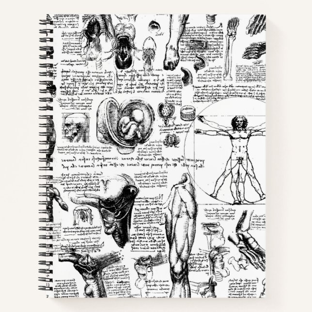 Da Vincis Anatomy Sketchbook Notizbuch (Vorderseite)