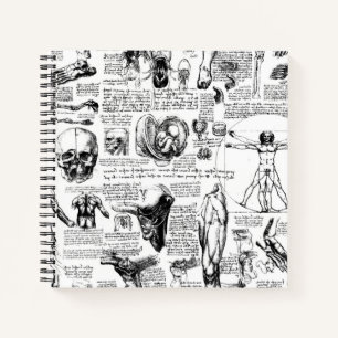 Da Vincis Anatomy Sketchbook Notizbuch
