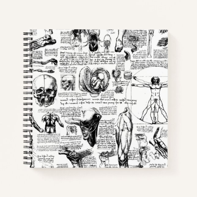 Da Vincis Anatomy Sketchbook Notizbuch (Vorderseite)
