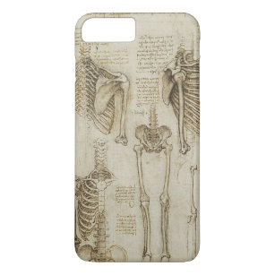Da Vincis menschliche Skeleton Anatomie-Skizzen iPhone 8 Plus/7 Plus Hülle
