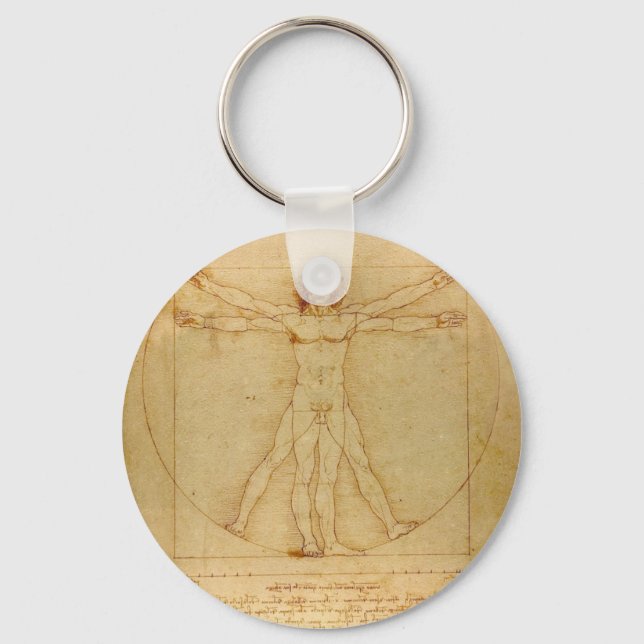Da Vinci's Vitruvian Man Schlüsselanhänger (Vorderseite)