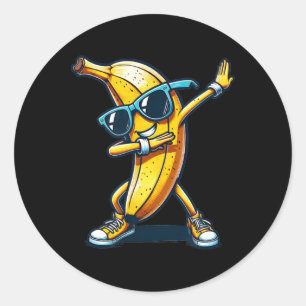 Dab Banana Dancing Dabbing Banana Obstmäuse Runder Aufkleber