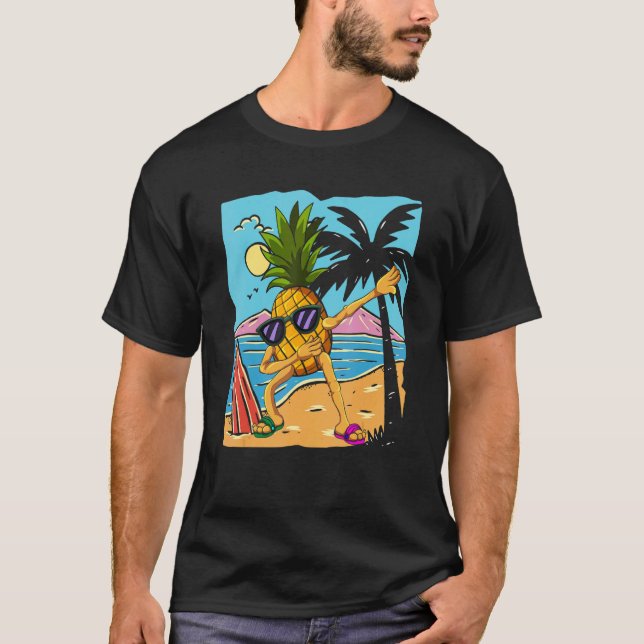 Dab Beach Fruit Tropical Summer Vacation Dabbing P T-Shirt (Vorderseite)
