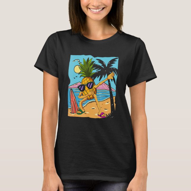 Dab Beach Fruit Tropical Summer Vacation Dabbing P T-Shirt (Vorderseite)