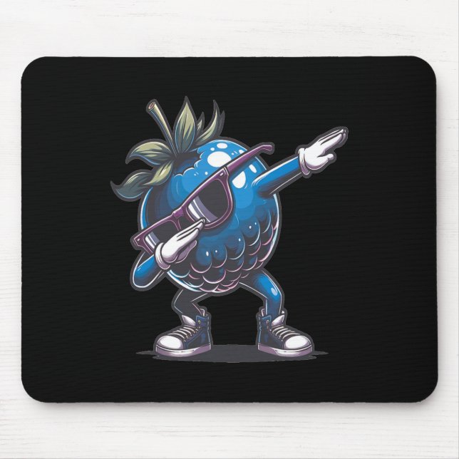 Dab Blueberry Dancing Dabbing Blueberry Frucht Mousepad (Vorne)