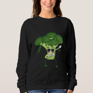 Dab Brokkoli Tanzender Dabbing Brokkoli Gemüse Sweatshirt