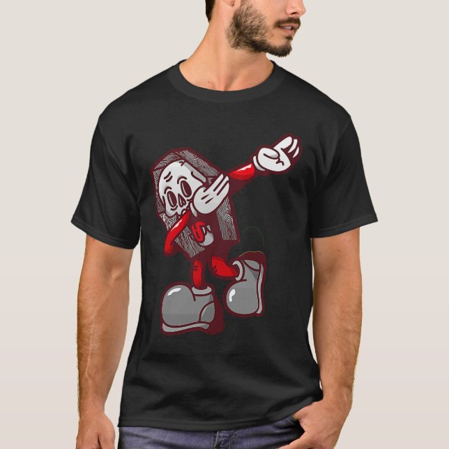 Dab Dabbing Bewegt Skelett Bone Man Coffe Death Da T-Shirt (Vorderseite)