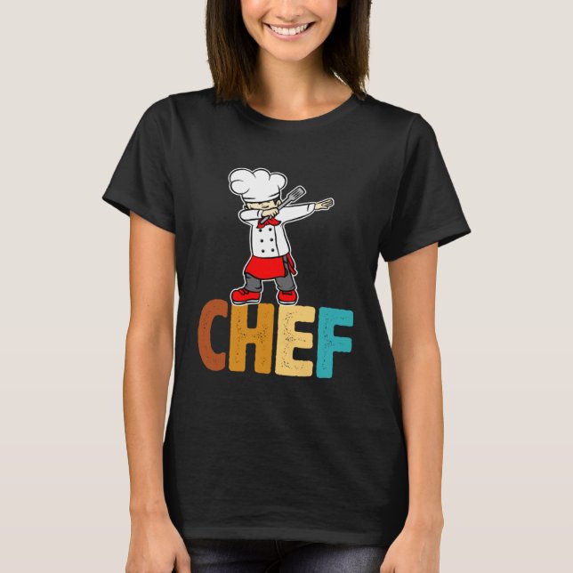 Dab Dabbing Chef Cooking Guru  Cook Retro Culinary T-Shirt (Vorderseite)