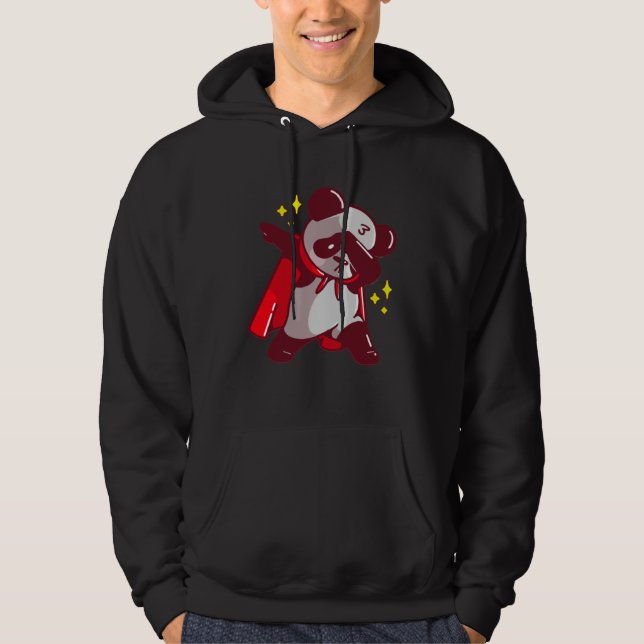 Dab Dabbing Move Panda Bear with Cape Dance Dabbin Hoodie (Vorderseite)