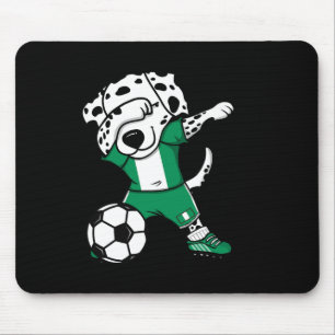 Dab-Dalmatiner Nigeria Fußballfans Trikot Nigerian Mousepad