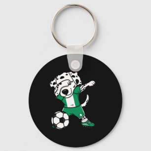 Dab-Dalmatiner Nigeria Fußballfans Trikot Nigerian Schlüsselanhänger