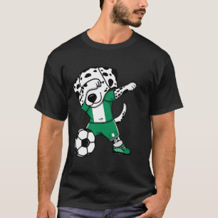 Dab Dalmatiner Nigeria Fußballfans Trikot Nigerian T-Shirt