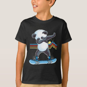 Dab Dance Panda Snowboarden Skifahren Dabbing Pand T-Shirt
