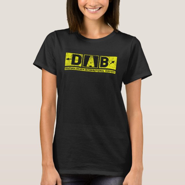 DAB Daytona Beach Int l Airport Taxiway Sign Pilot T-Shirt (Vorderseite)