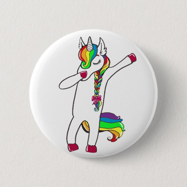 Dab Einhorn Button (Vorderseite)