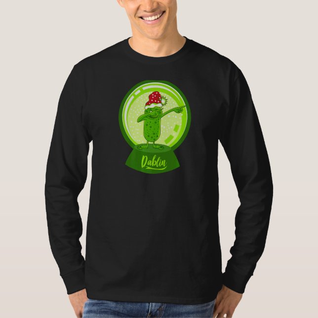 Dab Elf Goblin Snowball Snow Globe Dabbing Christm T-Shirt (Vorderseite)
