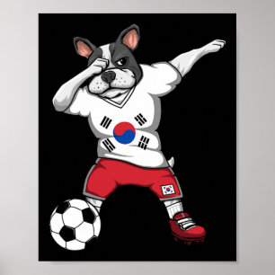 Dab Französische Bulldogge Südkorea Fußballfans Je Poster