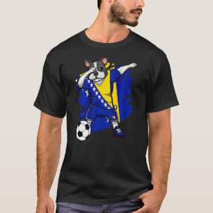 Dab French Bulldog Bosnien Herzegovina Soccer Fans T-Shirt