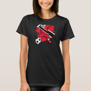 Dab French Bulldog Trinidad und Tobago Soccer Fans T-Shirt