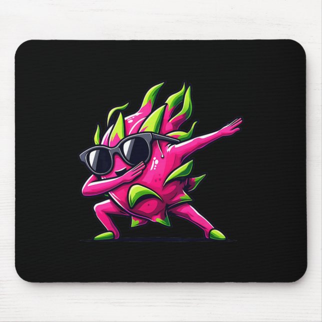 Dab Fruit Dancing Dabbing Dragon Fruit Meme Mousepad (Vorne)