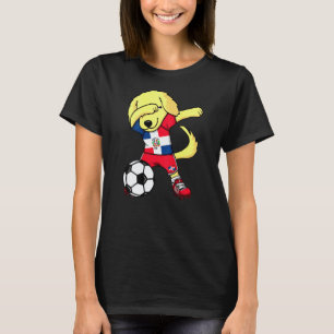 Dab Golden Retriever Dominikanische Republik Fußba T-Shirt