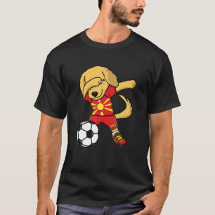 Dab Golden Retriever Mazedonien Soccer Fans Jersey T-Shirt