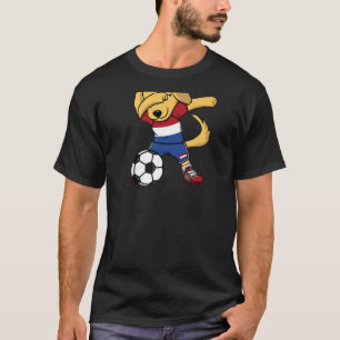 Dab Golden Retriever Netherlands Soccer Fans Jerse T-Shirt
