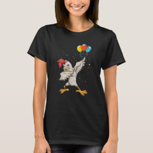 Dab Huhn Geburtstagsballons Bauernhof Tier Kinder  T-Shirt