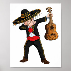 Dab Mexican Mariachi Kostüm Charro Sombrero Cinco Poster