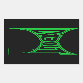 "Dab Out"-Aufkleber, glänzend Rechteckiger Aufkleber