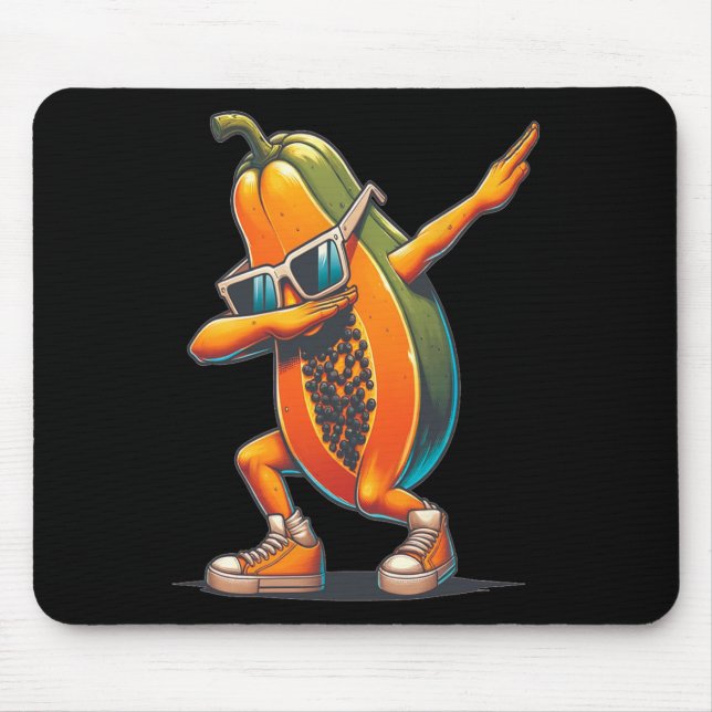 Dab Papaya Dancing Papaya Frucht mit Sungl Mousepad (Vorne)