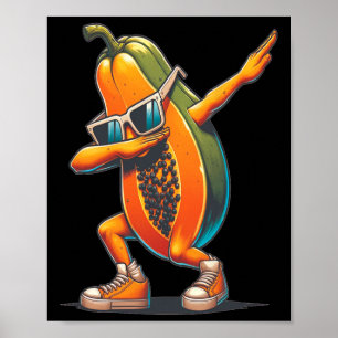 Dab Papaya Dancing Papaya Frucht mit Sungl Poster