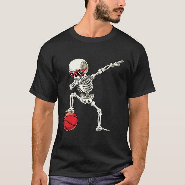 Dab Skeleton  Dabbing Skeleton Basketball Boy Hall T-Shirt (Vorderseite)