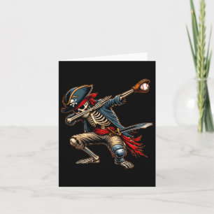 Dab Skeleton Dabbing Skelett Pirate Baseball Karte