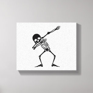 Dab Skelett dabbing Skelett - Totenkopf Männer Shi Leinwanddruck