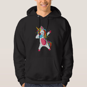 Dab Unicorn Dabbing Einhorn Mundschutz Atmen Hoodie