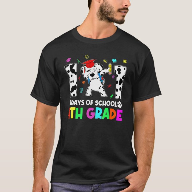 Dabbing 101 Days School 4TH Grade Student Teacher  T-Shirt (Vorderseite)