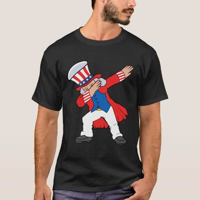 Dabbing Abraham Abe Lincoln Patriotic 4th Of July  T-Shirt (Vorderseite)