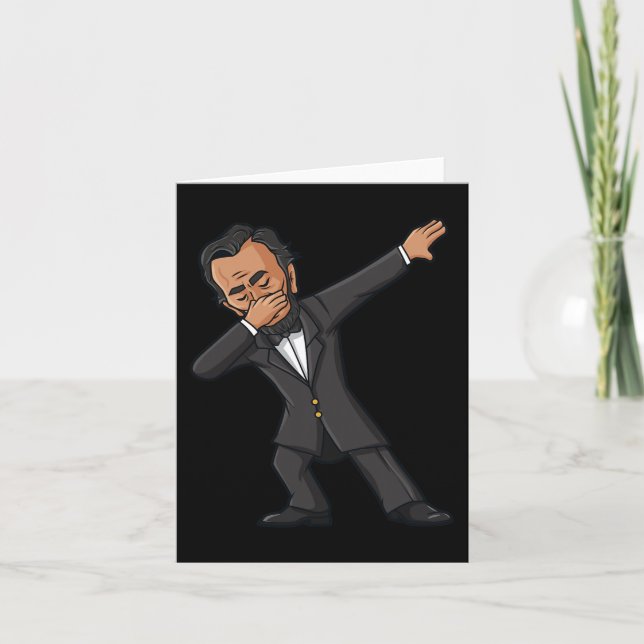 Dabbing Abraham Lincoln 4. Juli Abe Dab Boys G Karte (Vorderseite)