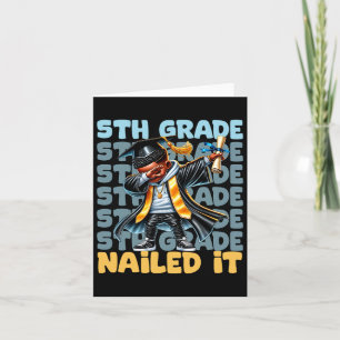 Dabbing Abschluss Boy 5th Grade nagelte it Cl of 2 Karte