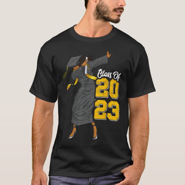 Dabbing Abschluss Class of 2023 Geschenkweibchen S T-Shirt (Vorderseite)