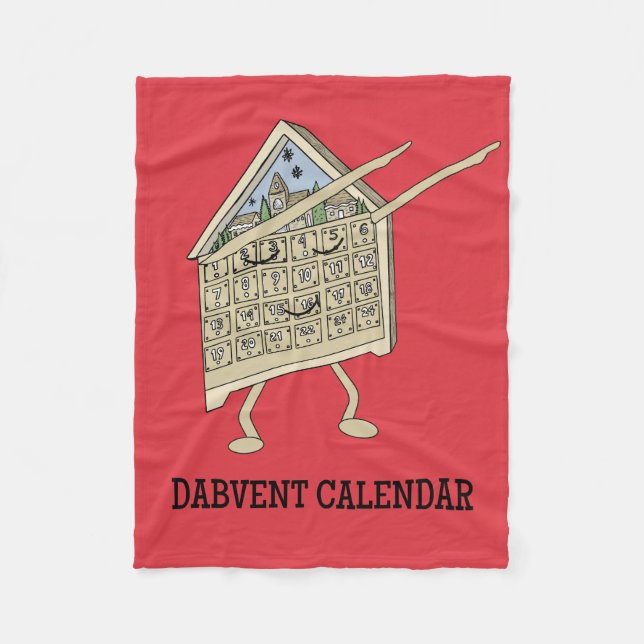 Dabbing Adventskalender Funny Christlich Religious Fleecedecke (Vorderseite)
