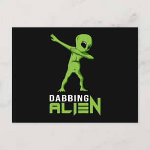 Dabbing Alien Area 51 Ufo Space Außerirdischen Fun Postkarte