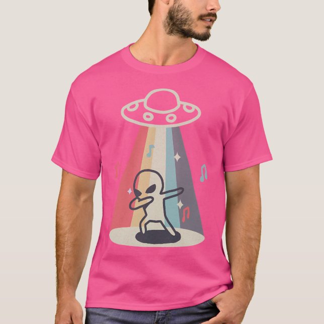 Dabbing Alien Shirt Ufo Entführung Shirt Retro Ali (Vorderseite)