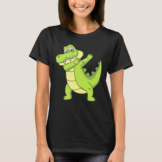Dabbing Alligator Graphic T-Shirt (Vorderseite)