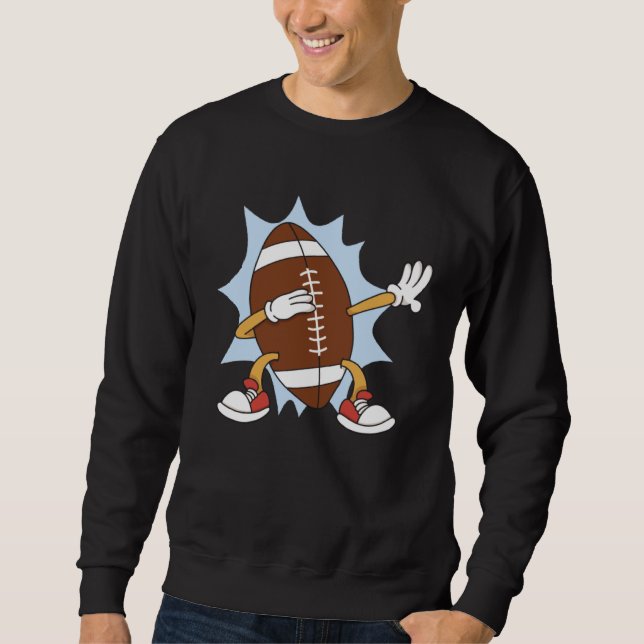 Dabbing American football team sport quarterback p Sweatshirt (Vorderseite)