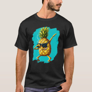 Dabbing Ananas Aloha Sunglasses Beach Dance Haw T-Shirt