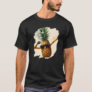Dabbing Ananas Aloha Sunglasses Beach Dance Haw T-Shirt