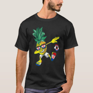 Dabbing Ananas Kroatische Fußball Kroatische Wurze T-Shirt
